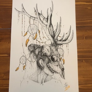 Cada pieza es única - Oro hecho a mano - Única en su tipo - Impresión artística de We Are All Corrupted