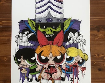 パワーパフガールズ - 11x17インチ サイン入りアートプリント（We Are