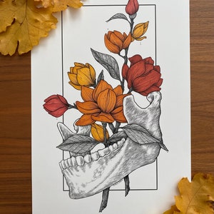 One of a Kind - Herbstfarben hand verziert - Versandkostenfrei!