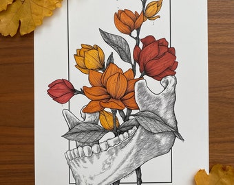 One of a Kind  - Autumn colors hand embellished - Free Shipping!