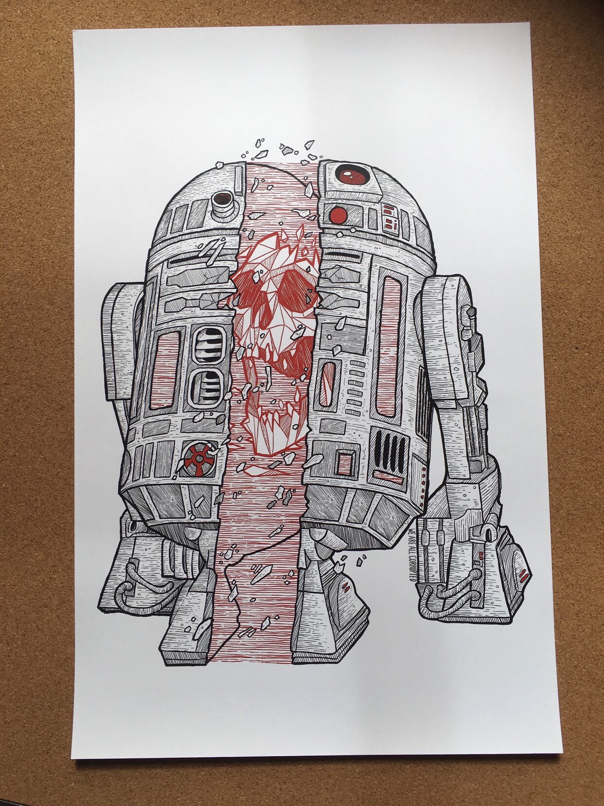 置物 drawing art Darkside.exe - Star Wars Art Print by We Are All Corrupted