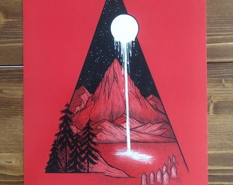 Cult - Signed Red Print by We Are All Corrupted