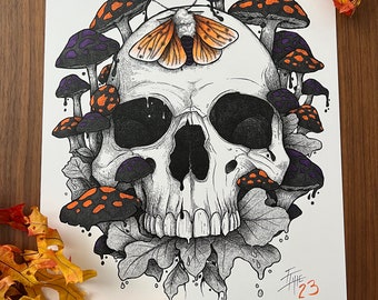 One of a Kind - Halloween colors hand done - EACH ONE UNIQUE - Free Shipping!