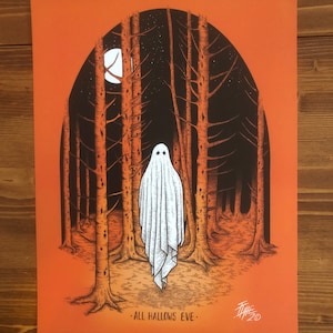 HALLOWEEN Set 1 - Trick Or Treat & All Hallows’ Eve- Orange Halloween Art prints by We Are All Corrupted