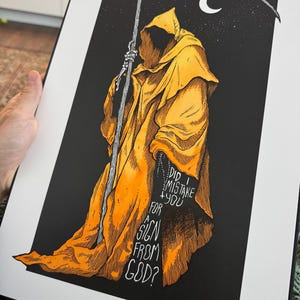 Pezzo unico - colori arancione/giallo, realizzato a mano - OGNI PEZZO È UNICO - Spedizione gratuita! Citazione per il cinguettio del sonno