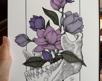 One of a Kind - Only One Available - purples  colors hand embellished - Free Shipping!