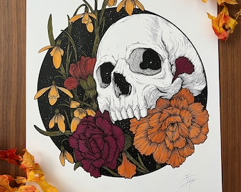 One of a Kind - Autumn colors hand done - EACH UNIQUE - Free Shipping!
