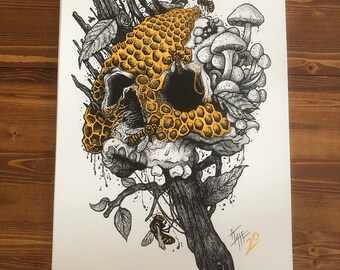 Each One of a Kind -  Gold Hand Done- Art print by We Are All Corrupted