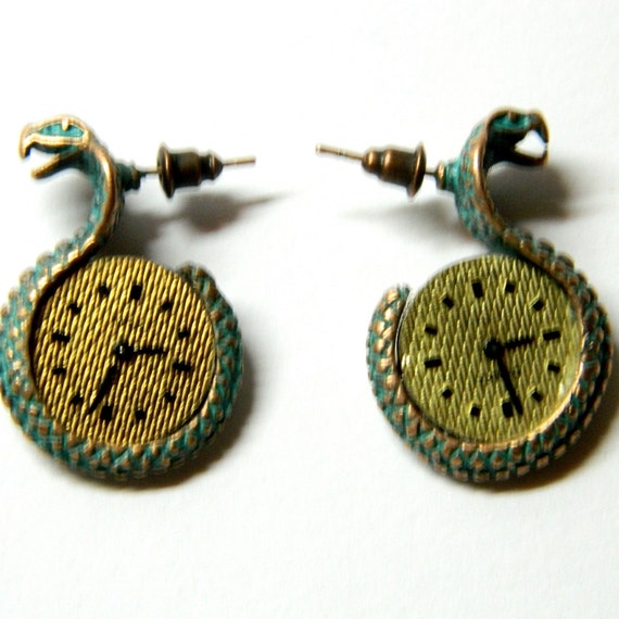 Snake stud Statement earrings Protection Amulet, … - image 4