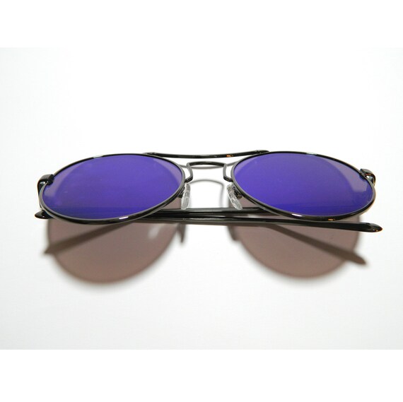 Occhiali Da Sole Rotondi Blu Montatura Blu – Trigun Cosplay Steampunk Hippie UV400