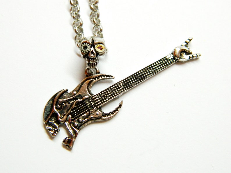 Rocknroll Forever Steampunk Guitar Jewelry Great Necklace Etsy