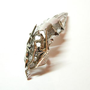 Skyrim full finger knuckle adjustable ring long Raven Plague Doctor flying Celtic dragon surprise statement unique gift fans connoisseurs