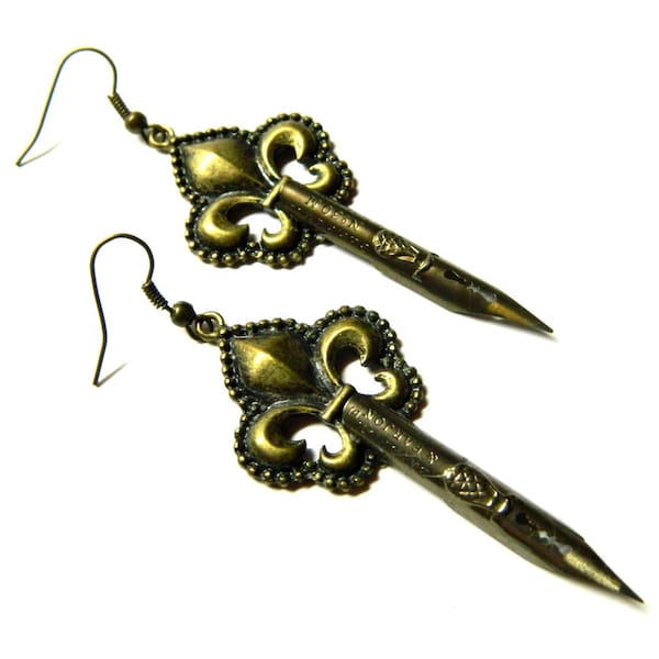 Pen Nib Earrings Etsy