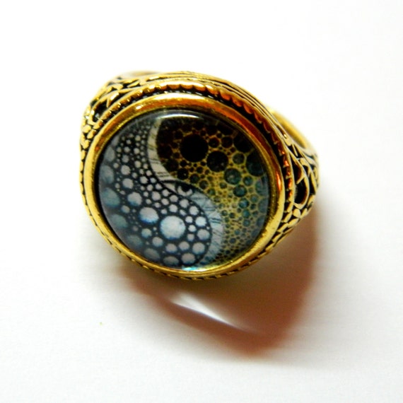 Solid adjustable ring golden or silver engagement… - image 6