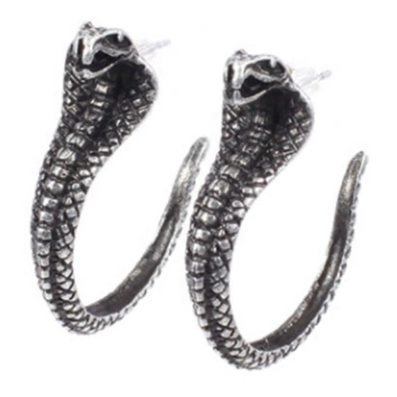 Snake stud Statement earrings Protection Amulet, … - image 5