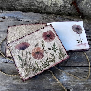 Libro fotografico di papaveri rossi, album fotografico di fiori di papavero essiccati erborati, elegante libro di nozze, meraviglioso regalo di fidanzamento fatto a mano