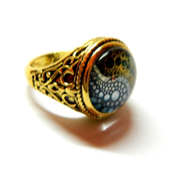 Solid adjustable ring golden or silver engagement… - image 7