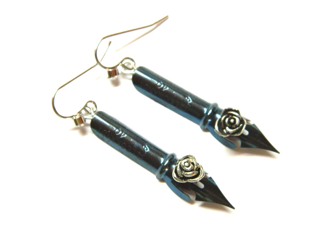 Roses & Ink Blue-green and Silver Very Light Steampunk - Etsy
