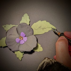 Black Pansy Gift Tag image 10