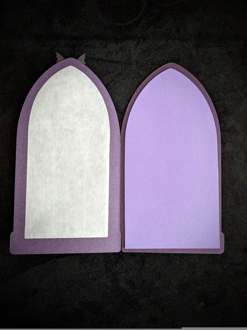 Gothic Window Greeting Card with Velvet Envelope image 4