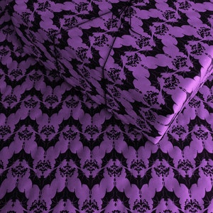 Baroque Bats on Purple Gothic Wrapping Paper  - Christmas and Birthday Gift Wrap