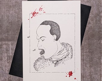 Candyman (Daniel Robitaille) Portraits of Horror Greeting Card