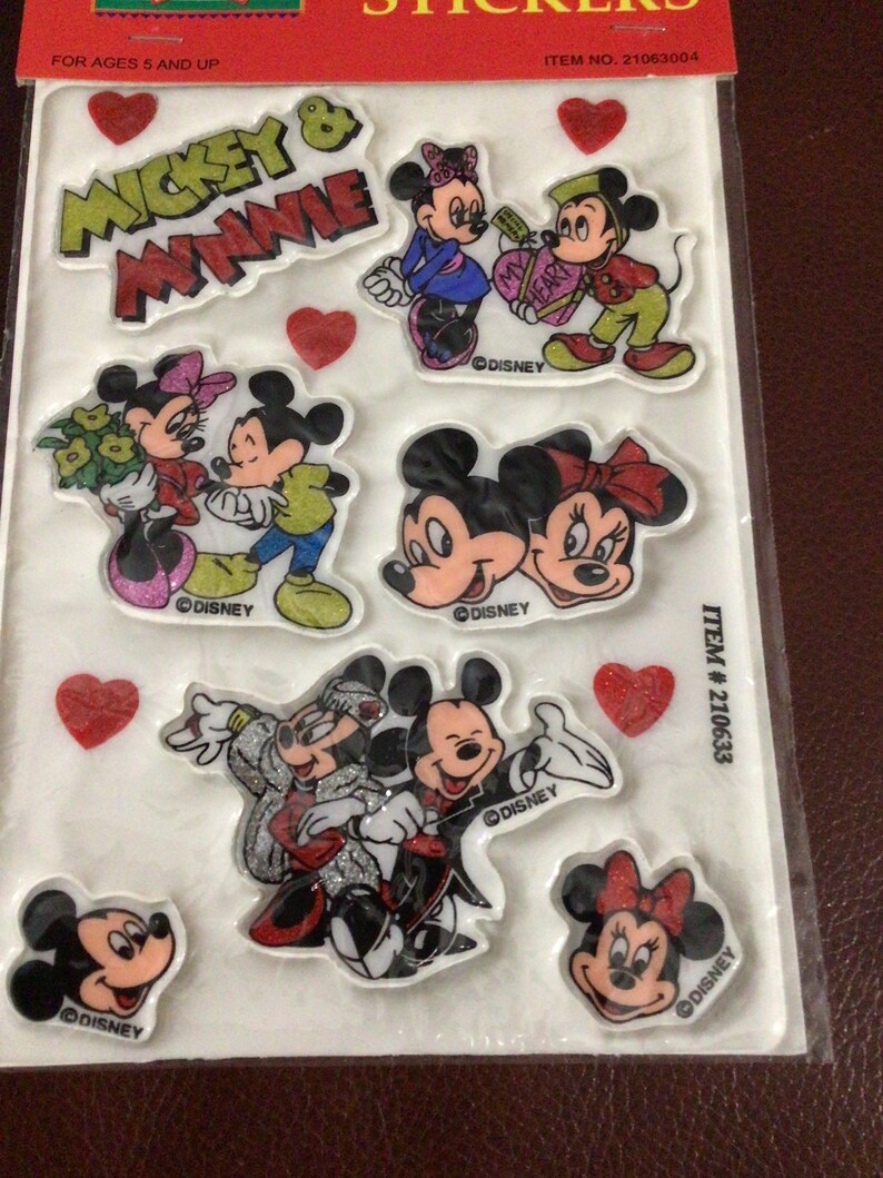 Mickeys Stuff Disney Character Puffy Stickers lot of 3 packs