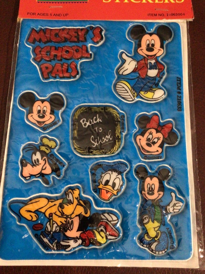 Mickeys Stuff Disney Character Puffy Stickers lot of 3 packs