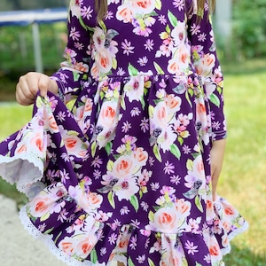 Stay Cute  Bethy dress deep plum floral