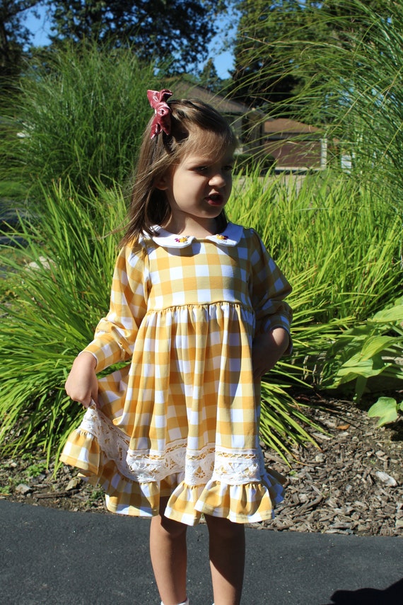 yellow dress with blue flowers OTM Exclusive: Dress in Blue & Yellow Floral L