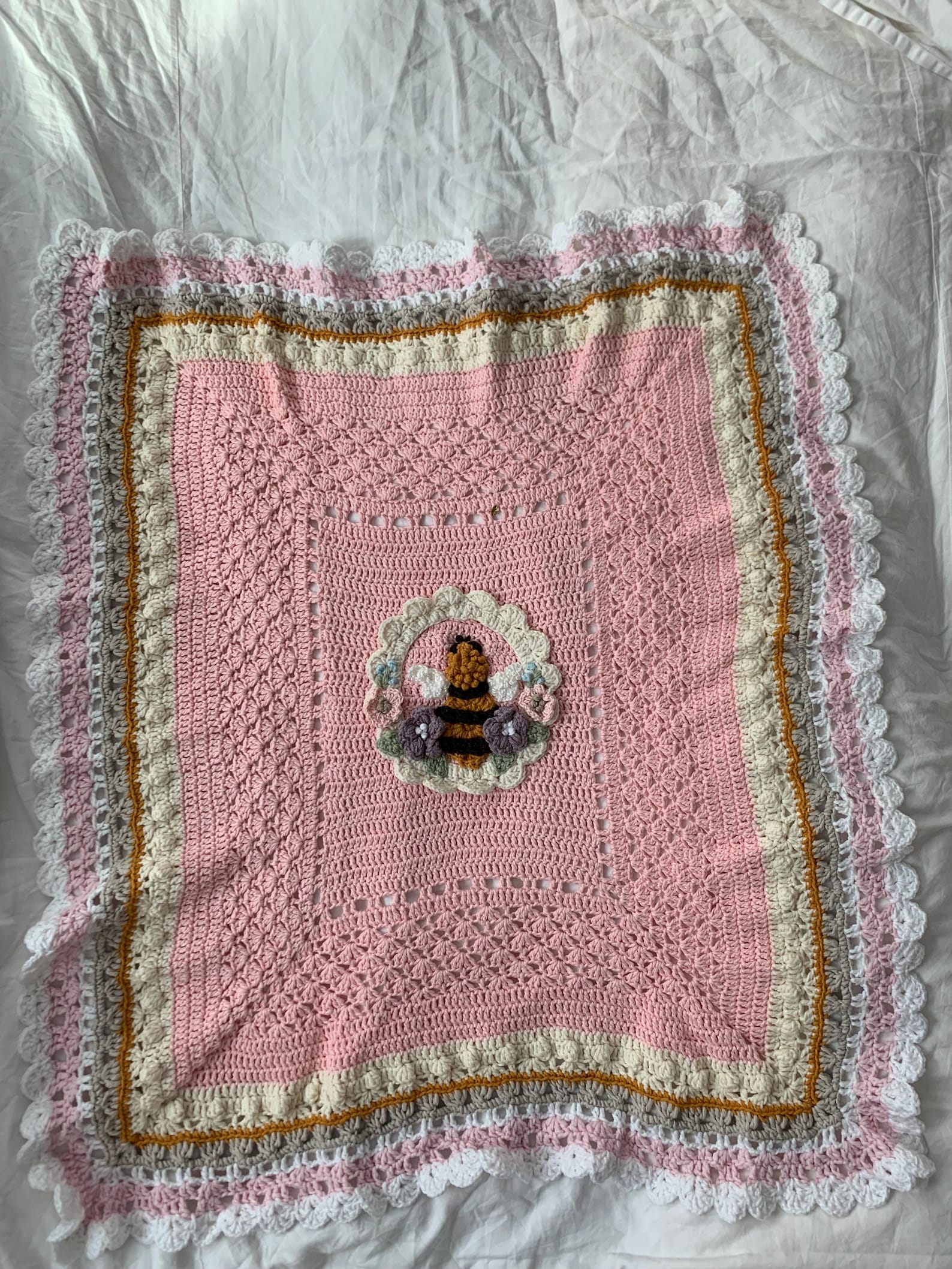Baby Bee Luxe Blanket Plush - Beige main image 0