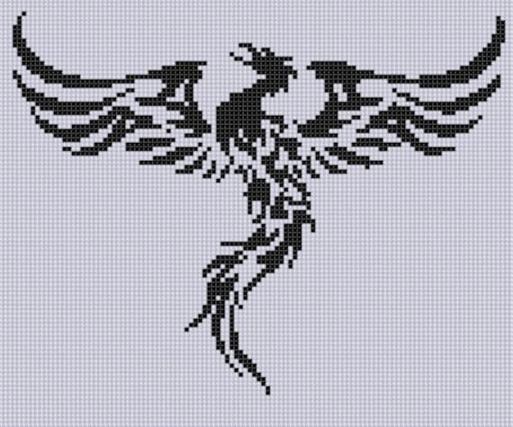 Phoenix 2 Cross Stitch Pattern Etsy Free cross stitch pattern phoenix