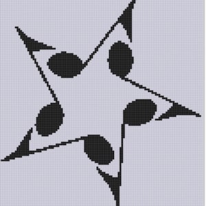 Music Star 2 Cross Stitch Pattern