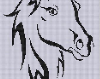 Horse Head 4 Cross Stitch Pattern