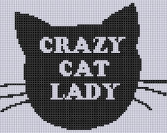 Crazy Cat Lady Cross Stitch Pattern