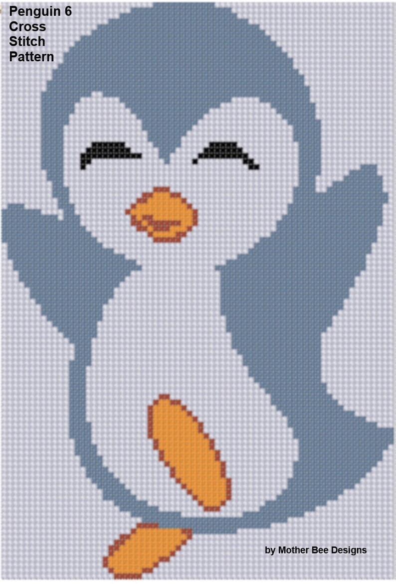 Penguin 6 Cross Stitch Pattern Etsy