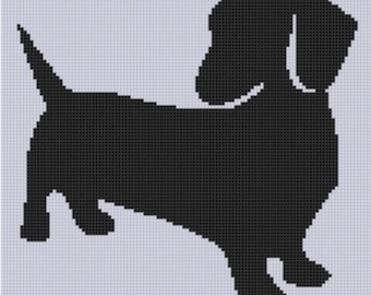 Weiner Dog 4 Cross Stitch Pattern