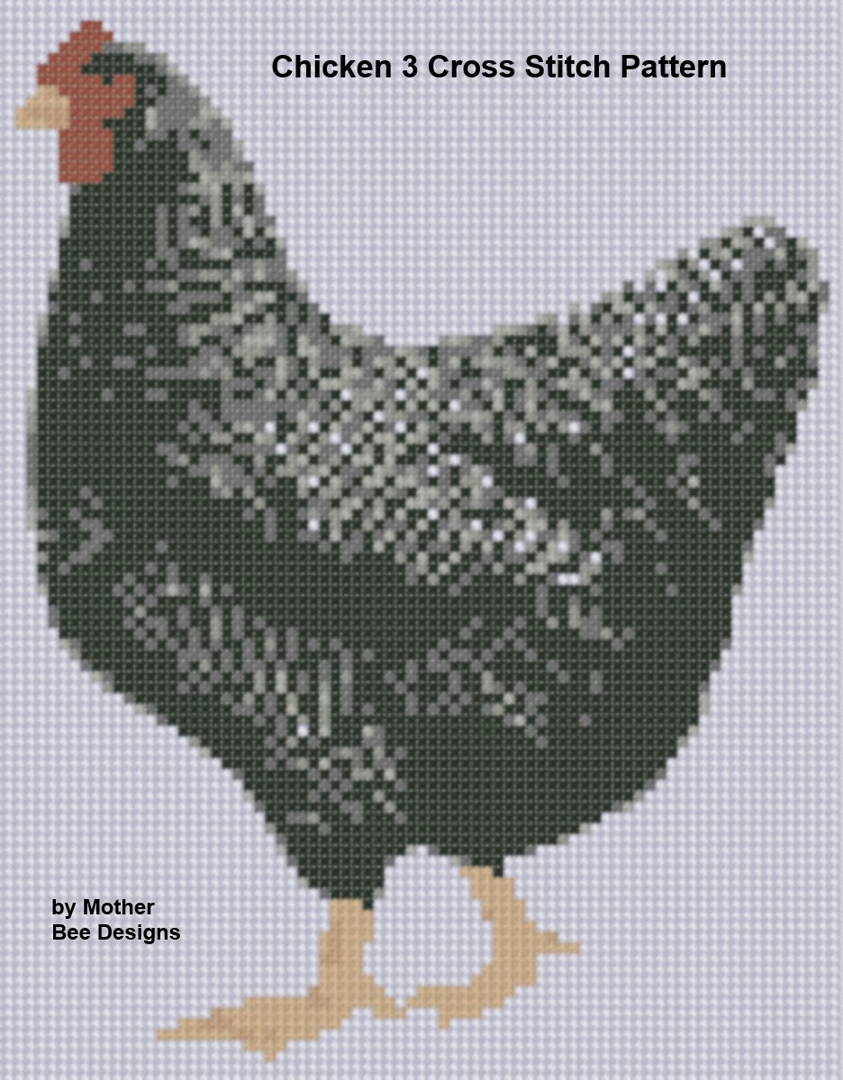 Chicken 3 Cross Stitch Pattern Etsy