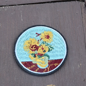 Van Gogh Sunflowers Iron On Patch