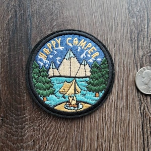 Opstrijkpatch Happy Camper