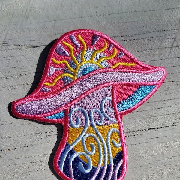 Psychedelic Mushroom Iron On Patch