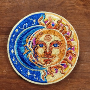 Sun and Moon Celestial Iron On Patch