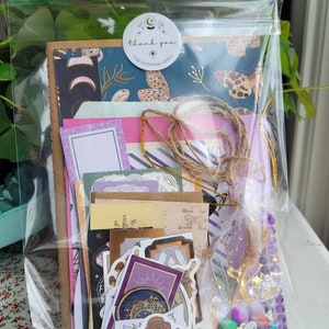 Kit de iniciação do Mystery Junk Journal | Tema Witchy Nature | Livro das Sombras | Grimório da Bruxa