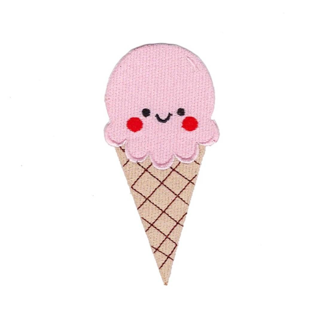 Ice Cream Cone Iron on Patch Etsy