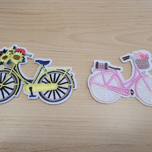 Fahrrad | Frühling | Blumen | Bügelbild