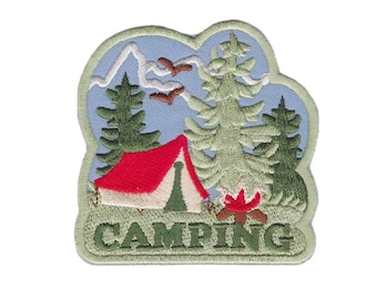 Camping Iron On Patch