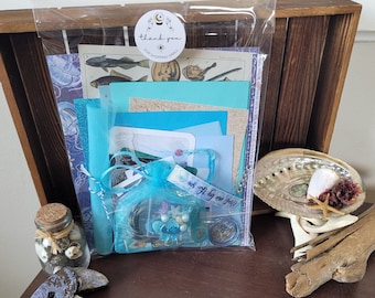 Mystery Junk Journal Ephemera Kit | Sea Witch, Ocean Life, and Water Element | Book of Shadows | Witch Grimoire | Witchcraft & Magic