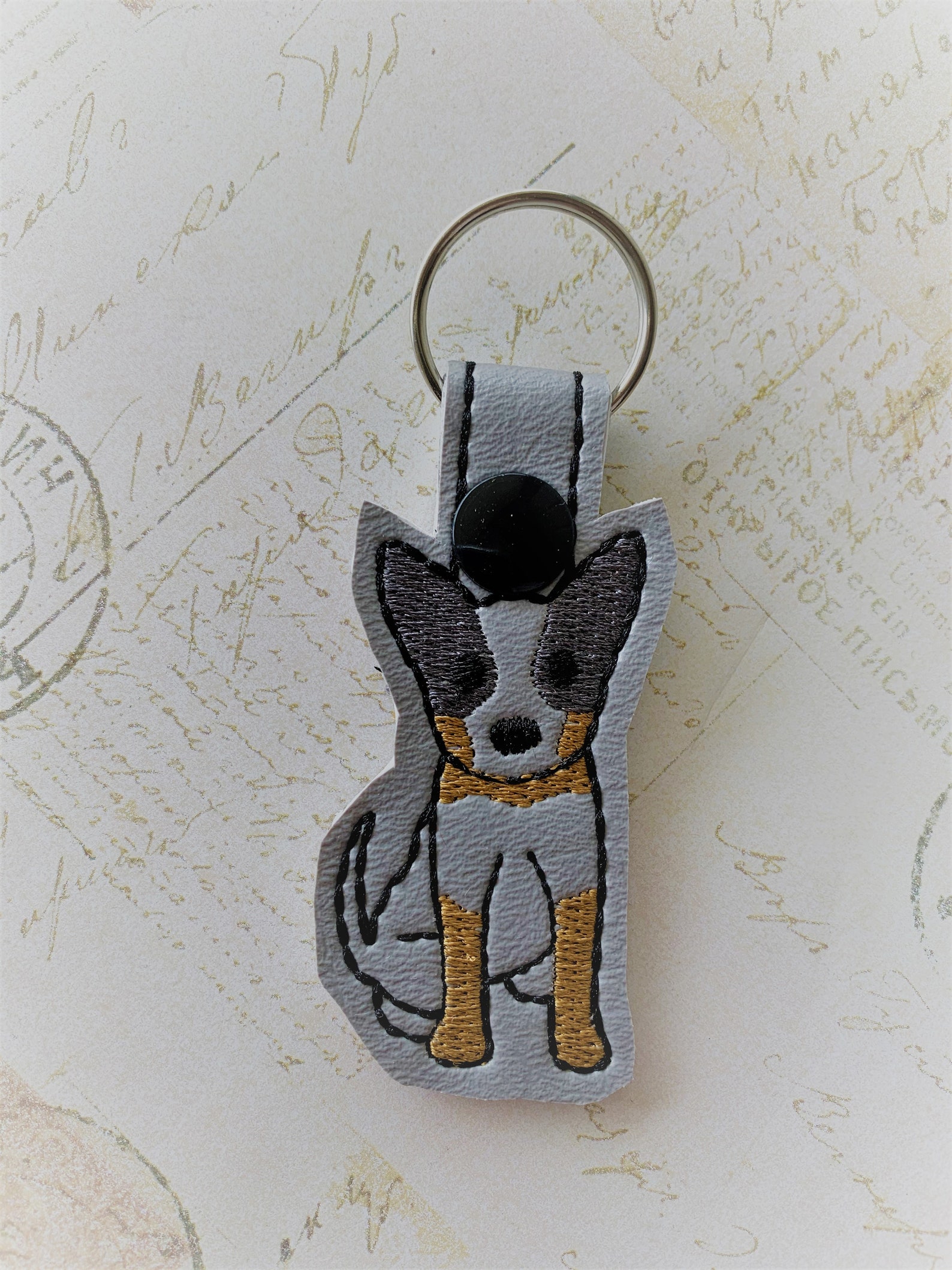 Blue Heeler Key Fob Red Heeler Keyring Australian Cattle Etsy