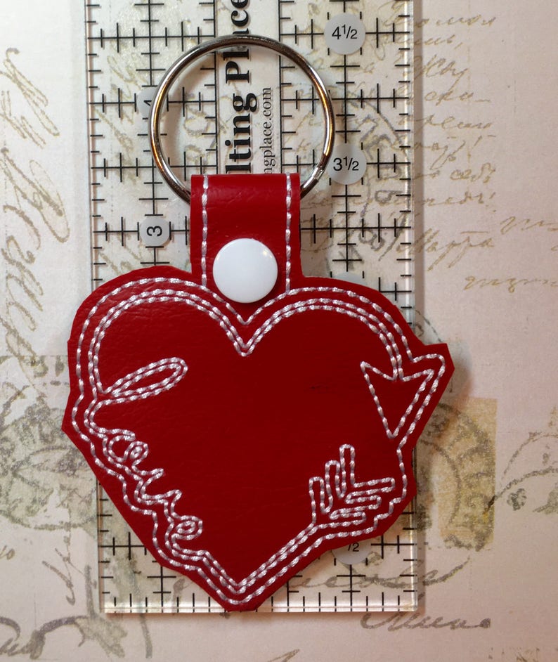 Heart Arrow Keyring Heart Keyring Love Heart Key Ring Gift Etsy