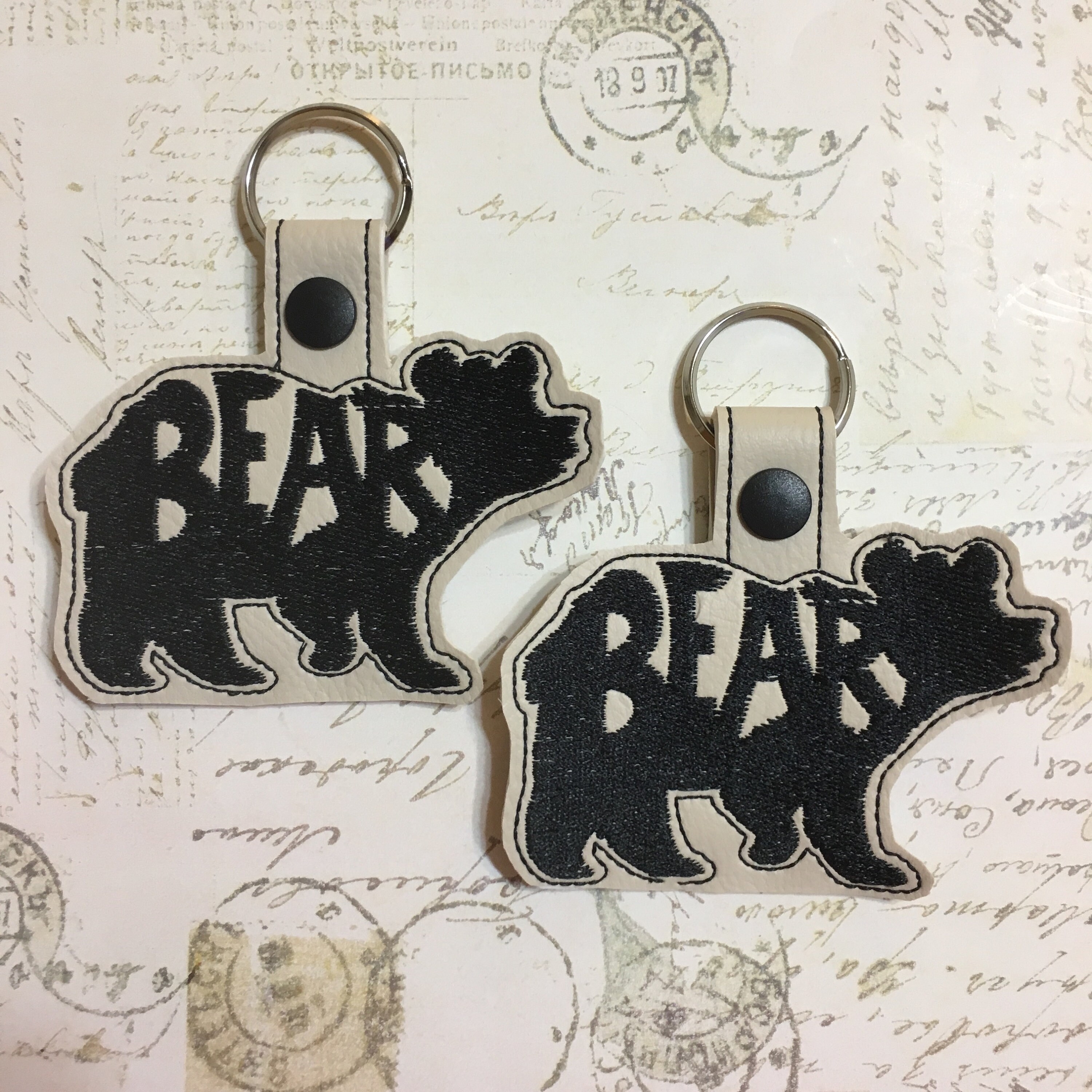 Black Bear Key Fob Bear Purse Charm Bear Keychain Backpack Etsy